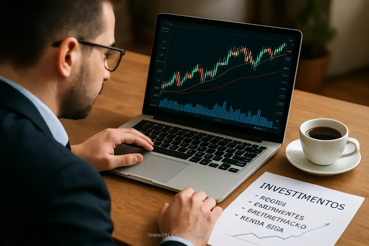 Investidor analisando o impacto dos juros dos EUA.