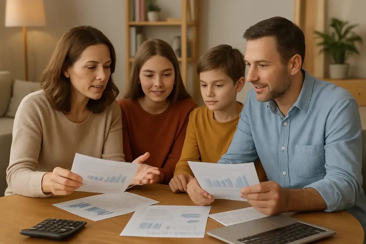 Família planejando doações de imóveis